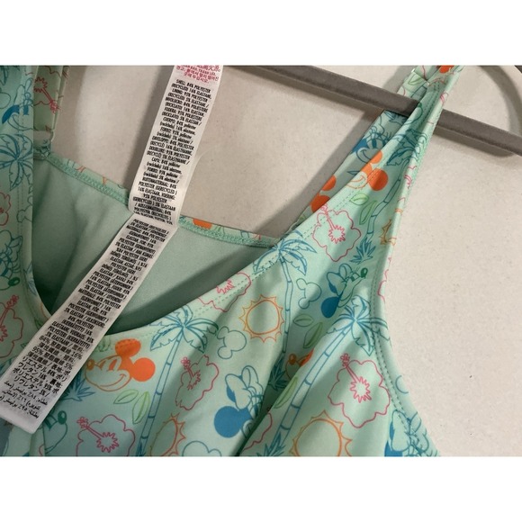 Disney Aqua One Piece Swimsuit with Orange and Blue Accents 1X - Picture 10 of 10